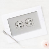 Notstromleitung Rechteckiger Aufkleber (Umschlag)