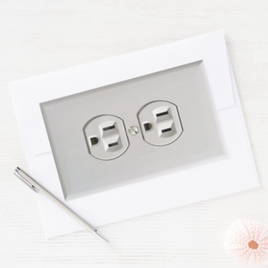 Notstromleitung Rechteckiger Aufkleber (Umschlag)