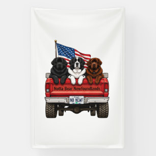 Notta Bear Newfoundlands – Patriotischer Pickup Banner