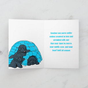 Notta Bears Puppy Igloo - Warme Winterwünsche Karte