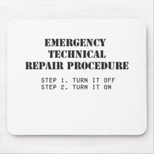 Nottechnisches Reparatur-Verfahren Mousepad