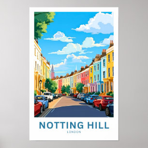 Notting Hill London Travel Print Poster