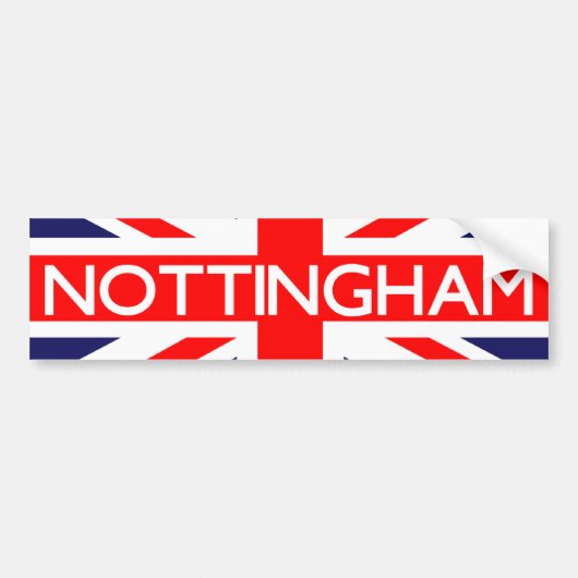 Nottingham: Britische Flagge Autoaufkleber (Vorne)