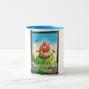 Nottingham Castle Reiseplakat Zweifarbige Tasse
