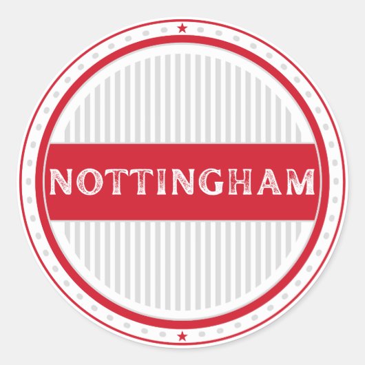 Nottingham City Pride Emblem – English Identity Runder Aufkleber (Vorderseite)