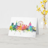 NOTTINGHAM ENGLAND SKYLINE KARTE (Gelbe Blume)