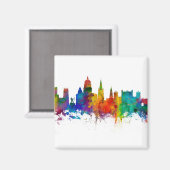 Nottingham England Skyline Magnet (Vorderseite/Rückseite)