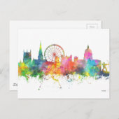 NOTTINGHAM ENGLAND SKYLINE POSTKARTE (Vorne/Hinten)