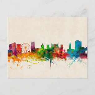 Nottingham England Skyline Postkarte