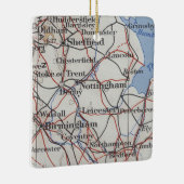 Nottingham England Vintage Karte Keramikornament (Rechts)