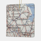 Nottingham England Vintage Karte Keramikornament (Links)