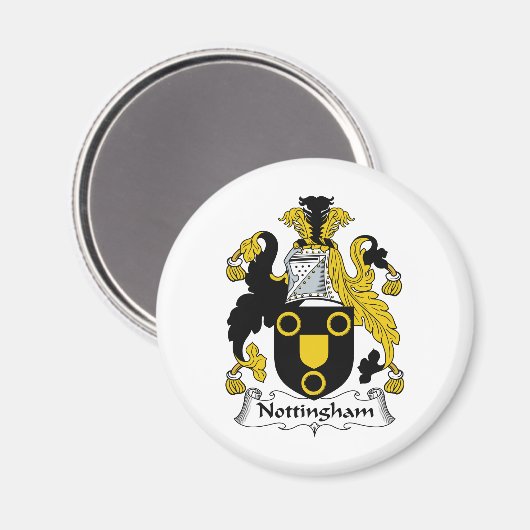 Nottingham Familienwappen Magnet (Vorderseite/Rückseite)