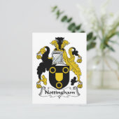Nottingham Familienwappen Postkarte (Stehend Vorderseite)