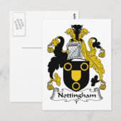 Nottingham Familienwappen Postkarte (Vorne/Hinten)