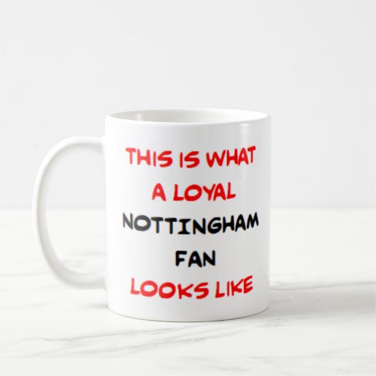 Nottingham-Fan, treu Kaffeetasse (Links)