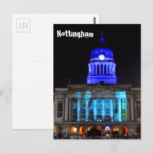 Nottingham Postkarte (Vorne/Hinten)