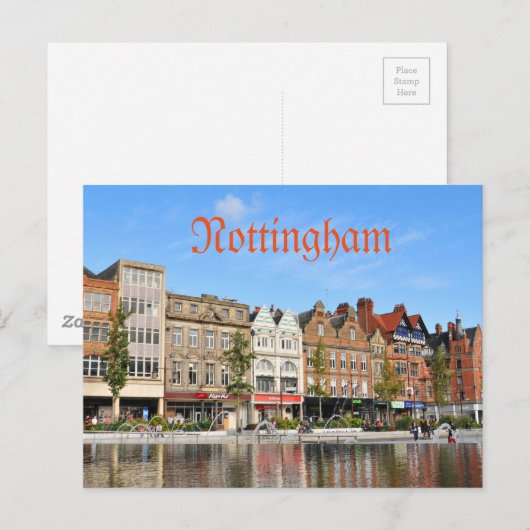 Nottingham Postkarte (Vorne/Hinten)