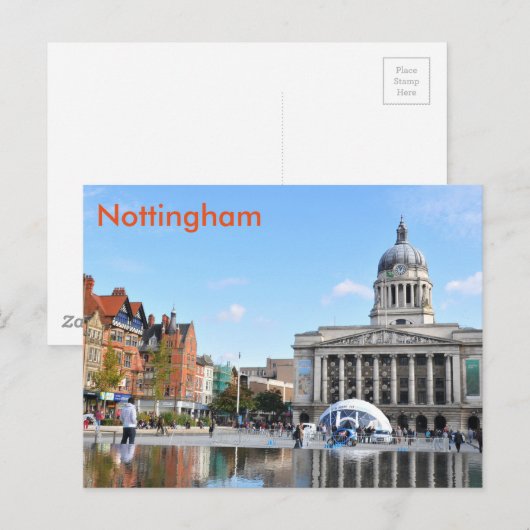 Nottingham Postkarte (Vorne/Hinten)