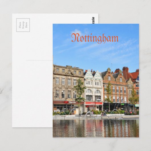 Nottingham Postkarte (Vorne/Hinten)