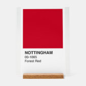 Nottingham Red Forest - Weißer Hintergrund Acrylschild (Vorderseite)