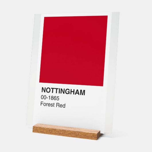 Nottingham Red Forest - Weißer Hintergrund Acrylschild (Winkel)