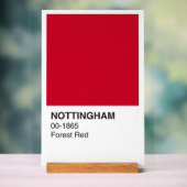 Nottingham Red Forest - Weißer Hintergrund Acrylschild (Neutral)
