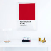Nottingham Red Forest - White Border Poster