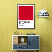Nottingham Red Forest - White Border Poster