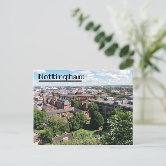 Nottingham Skyline Postcard Postkarte (Stehend Vorderseite)