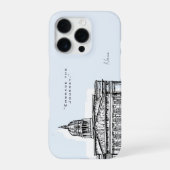 Nottingham Tone Sketch iPhone Case Hülle (Rückseite)