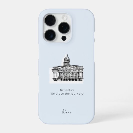 Nottingham Tone Sketch iPhone Case Hülle (Rückseite)