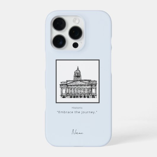 Nottingham Tone Sketch iPhone Case Hülle (Rückseite)