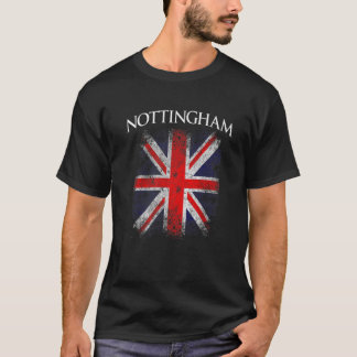 Nottingham Vintag Retro Britische Flagge Funny T-Shirt