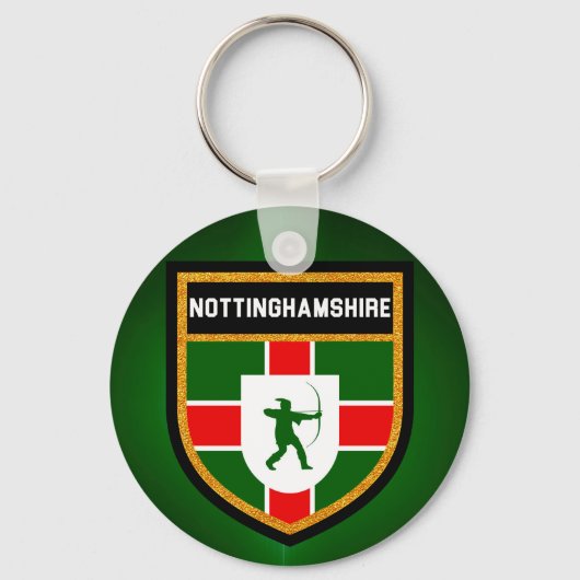 Nottinghamshire Flag Schlüsselanhänger (Vorderseite)