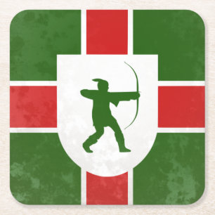 Nottinghamshire Rechteckiger Pappuntersetzer