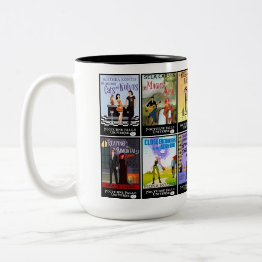 Notturno fällt Universum-Tasse Zweifarbige Tasse (Links)