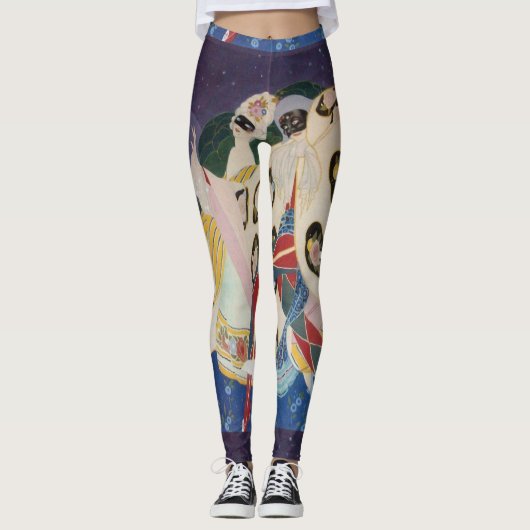 NOTTURNO MIT MASKEN/venezianische Maskerade Leggings (Vorderseite)