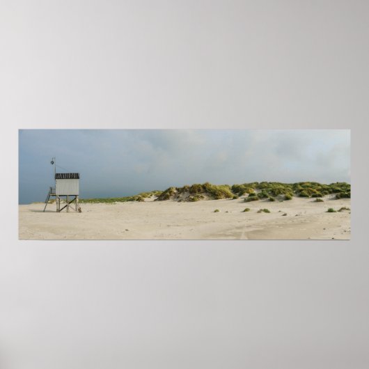 Notunterkunft am Strandposter Poster (Vorne)