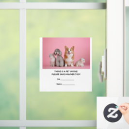 Notversorgung eines Hauses Fensteraufkleber