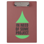 Notwendigkeit des Projekts Green Drop Klemmbrett (Vorderseite)