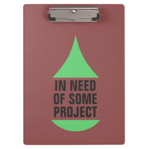 Notwendigkeit des Projekts Green Drop Klemmbrett