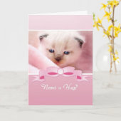 Notwendigkeit einer Umarmung, siamesische Kätzchen Karte (Gelbe Blume)