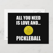 Notwendigkeit von Liebe und Pickleball Postkarte (Vorne/Hinten)