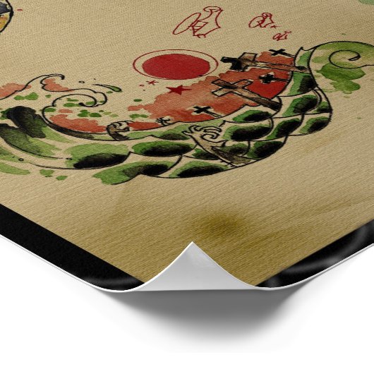 NOTxDEAD-Tattoo-Flash-Poster Poster (Ecke)