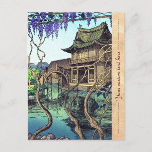 Nouet Noel Kameido Shin-Hanga japanische Landschaf Feiertagspostkarte