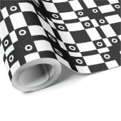 Noughts and Squares Schwarz-weiß Geschenkpapier (Rolleneckpunkt)