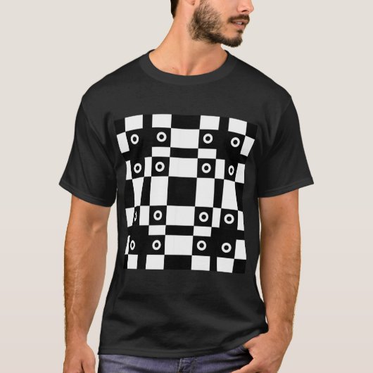 Noughts and Squares Schwarz-weiß T-Shirt (Vorderseite)