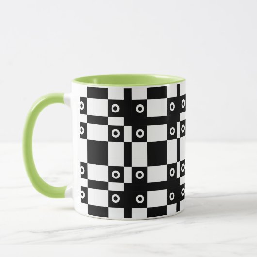 Noughts and Squares Schwarz-weiß Tasse (Links)