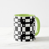 Noughts and Squares Schwarz-weiß Tasse (VorderseiteRechts)