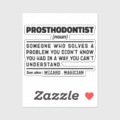 Noun Dental Practitioner Spaß Aufkleber (Blatt)